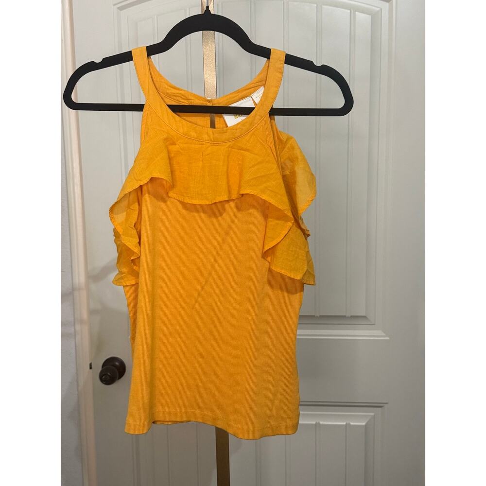 Maeve Ruffled Rib Halter Size Medium - Picture 2 of 4